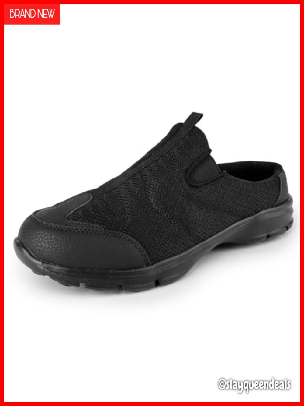 TIESTRA Slip-On Mules Breathable Mesh Orthotic Arch Support Open Back